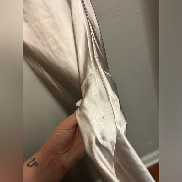 Selfie Leslie Well Versed Pleated Bust Front Split Dress - Champagne, medium - Picture 12 of 13